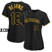 Paul DeJong Women's San Francisco Giants Black Authentic Snake Skin City Jersey