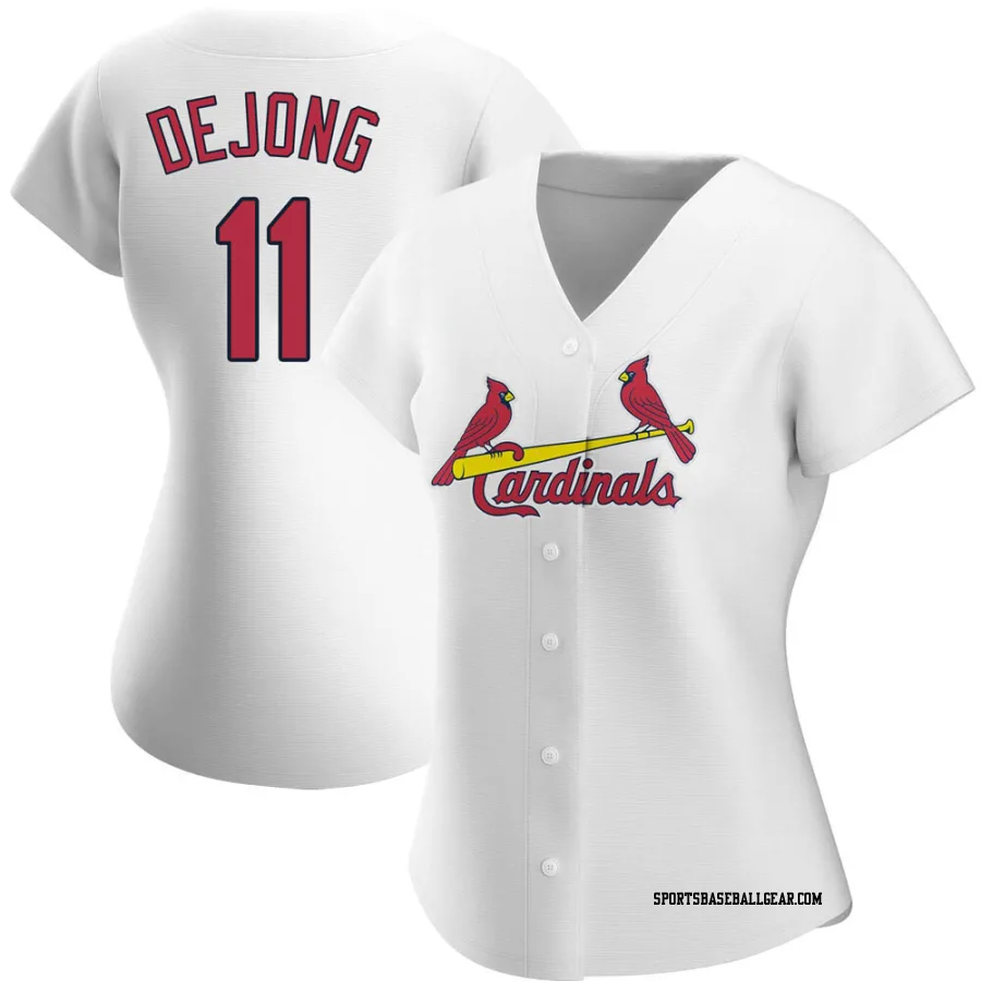 Paul DeJong Women's St. Louis Cardinals White Authentic Home Jersey