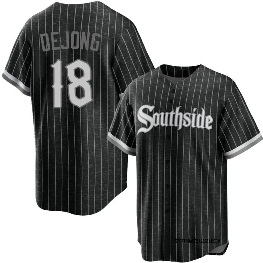 Paul DeJong Youth Chicago White Sox Black Replica 2021 City Connect Jersey