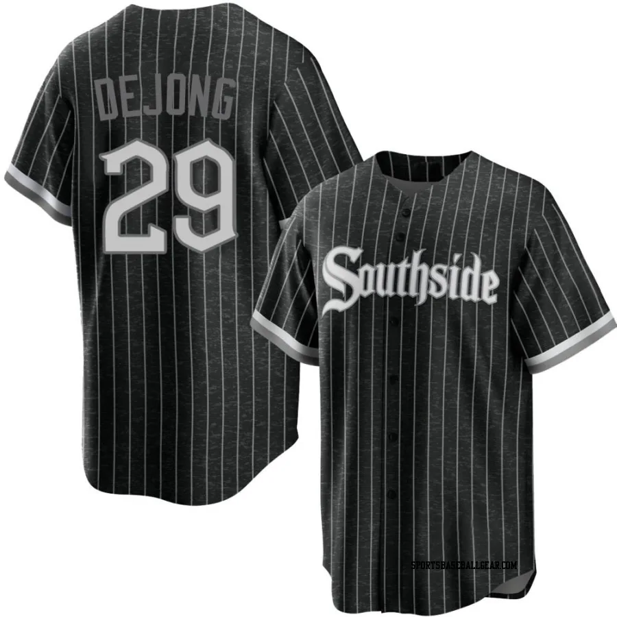 Paul DeJong Youth Chicago White Sox Black Replica 2021 City Connect Jersey