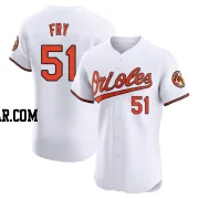 Paul Fry Men's Baltimore Orioles White Elite Home Jersey