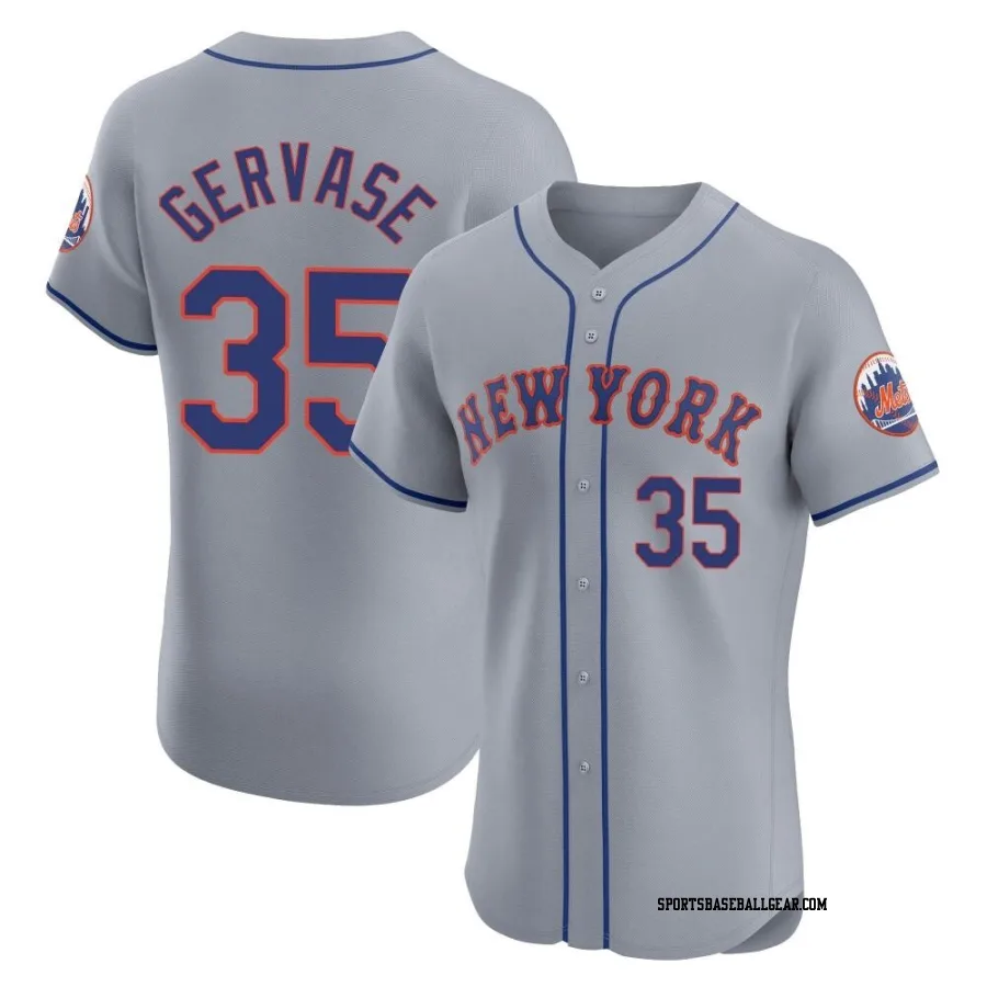 Paul Gervase Men's New York Mets Gray Elite Road Jersey