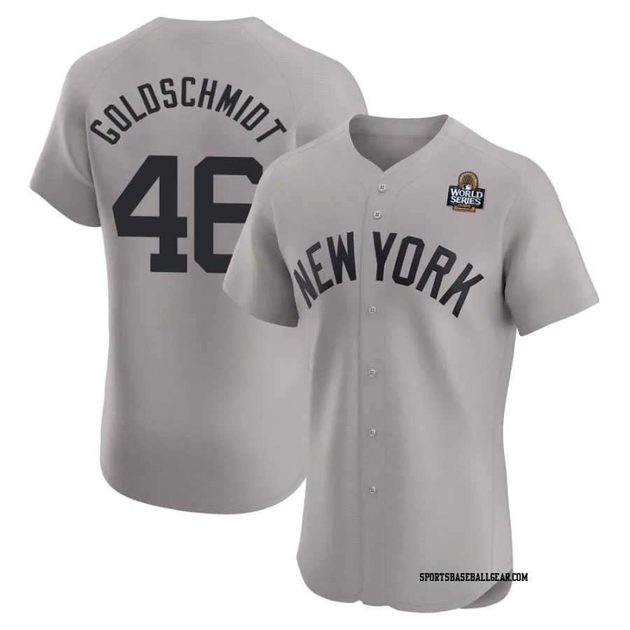 Paul Goldschmidt Men's New York Yankees Gray Elite Road 2024 World Series Jersey