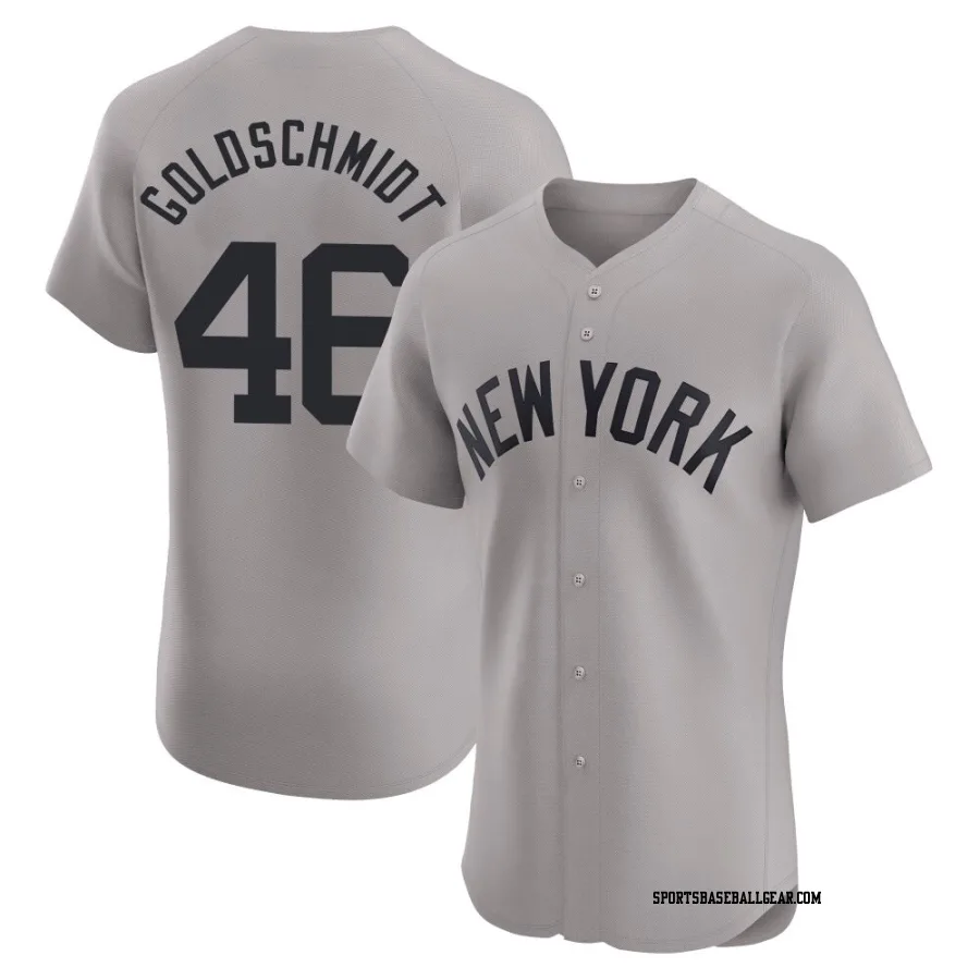 Paul Goldschmidt Men's New York Yankees Gray Elite Road Jersey