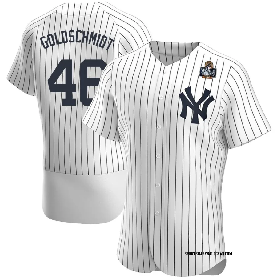 Paul Goldschmidt Men's New York Yankees White Authentic Home 2024 World Series Jersey