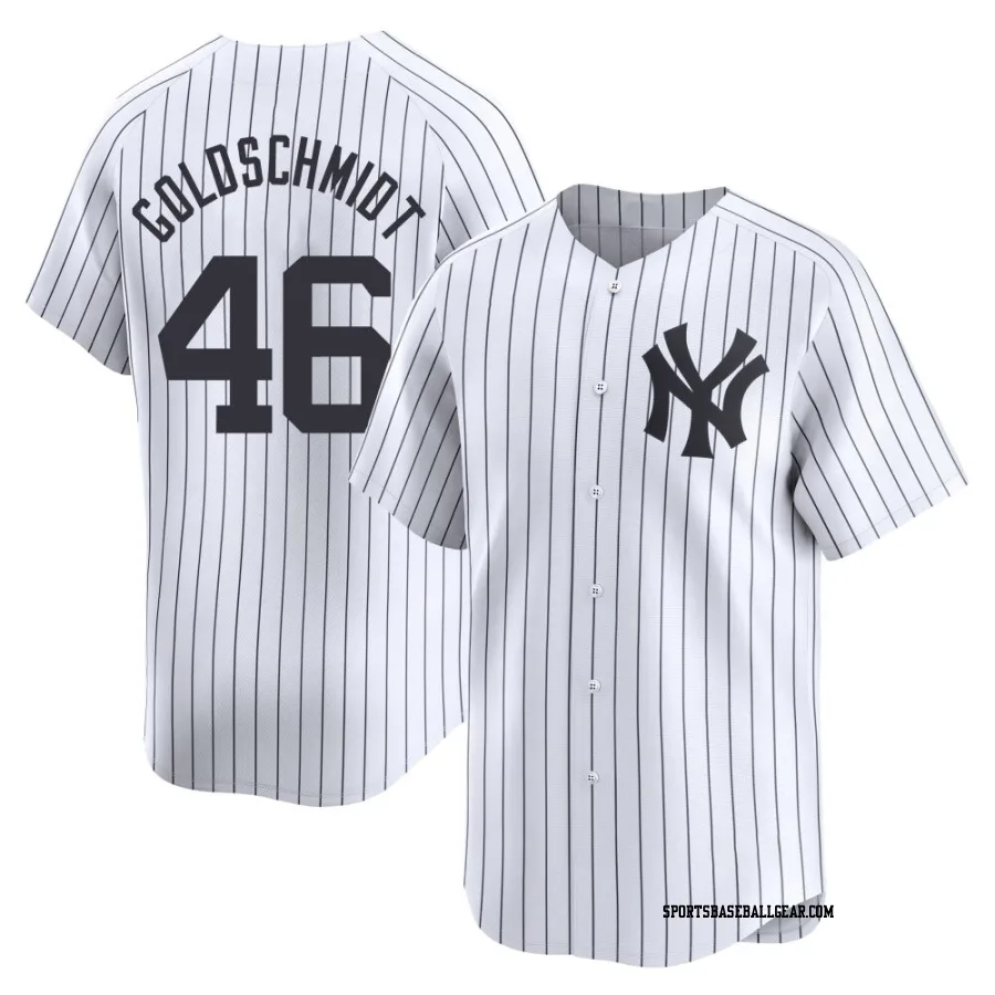 Paul Goldschmidt Men's New York Yankees White Limited Yankee Home Jersey