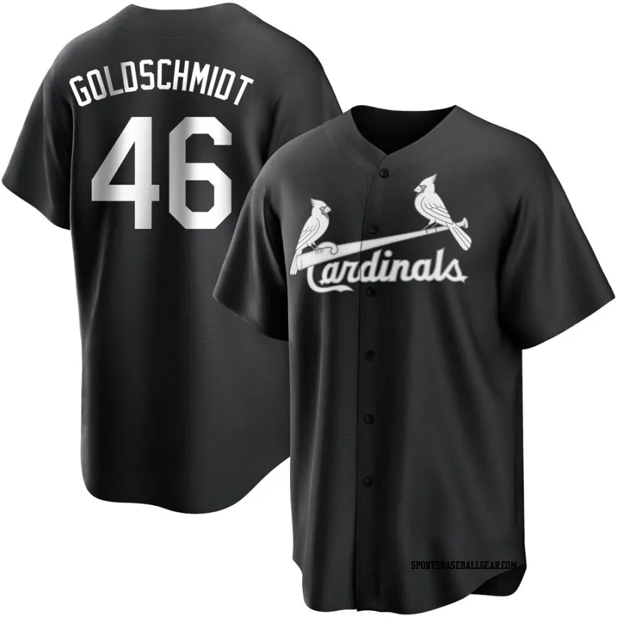 Paul Goldschmidt Men's St. Louis Cardinals Black/White Replica Jersey