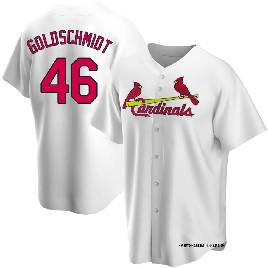 Paul Goldschmidt Men's St. Louis Cardinals White Replica Home Jersey