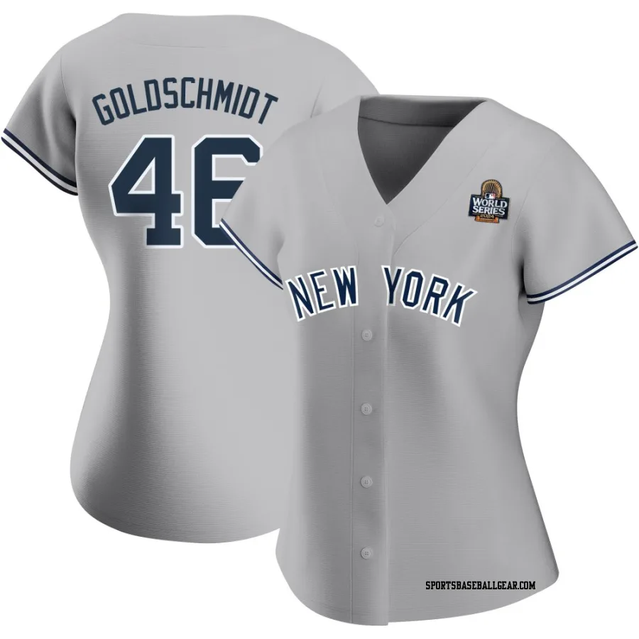 Paul Goldschmidt Women's New York Yankees Gray Authentic Road Name 2024 World Series Jersey