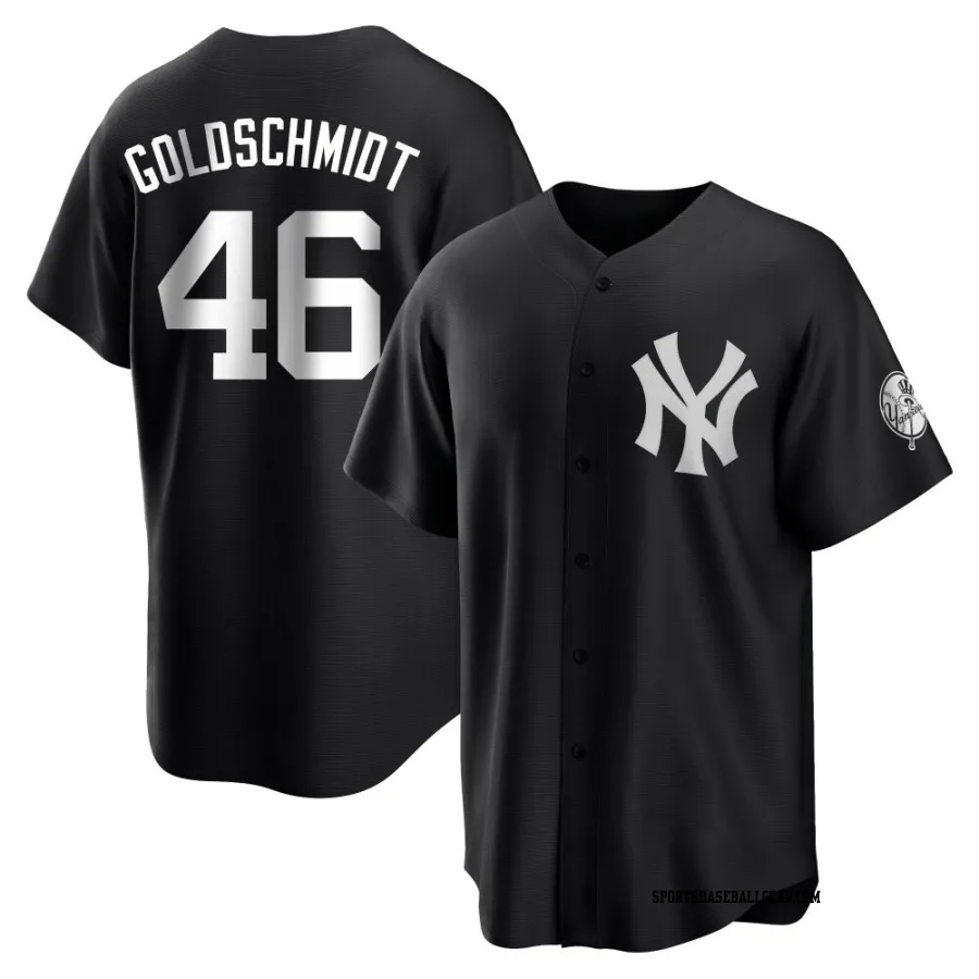 Paul Goldschmidt Youth New York Yankees Black/White Replica Jersey