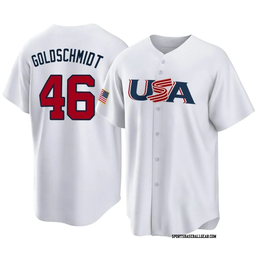 Paul Goldschmidt Youth USA Baseball White Replica 2023 World Baseball Classic Jersey