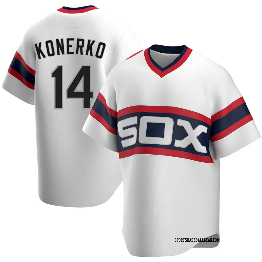 Paul Konerko Men's Chicago White Sox White Replica Cooperstown Collection Jersey