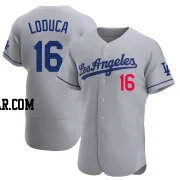 Paul Loduca Men's Los Angeles Dodgers Gray Authentic Away Jersey