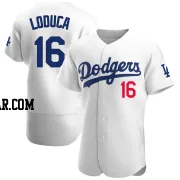 Paul Loduca Men's Los Angeles Dodgers White Authentic Home Jersey