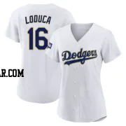 Paul Loduca Women's Los Angeles Dodgers White/Gold Authentic 2021 Gold Program Player Jersey