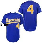 Paul Molitor Men's Milwaukee Brewers Blue Authentic 1991 Throwback Jersey