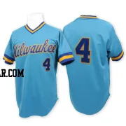 Paul Molitor Men's Milwaukee Brewers Blue Authentic Throwback Jersey