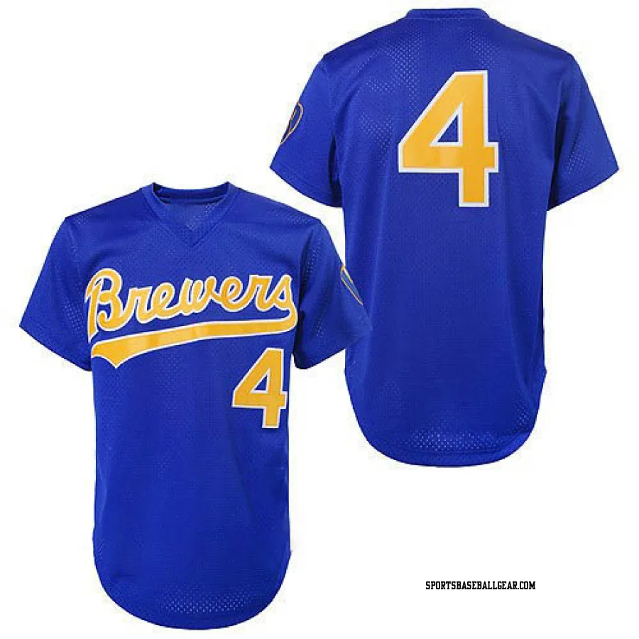 Paul Molitor Men's Milwaukee Brewers Blue Replica 1991 Throwback Jersey