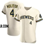 Paul Molitor Men's Milwaukee Brewers Cream Authentic Home Jersey