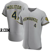 Paul Molitor Men's Milwaukee Brewers Gray Authentic Road Jersey