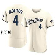 Paul Molitor Men's Minnesota Twins Cream Authentic Alternate 2023 Jersey