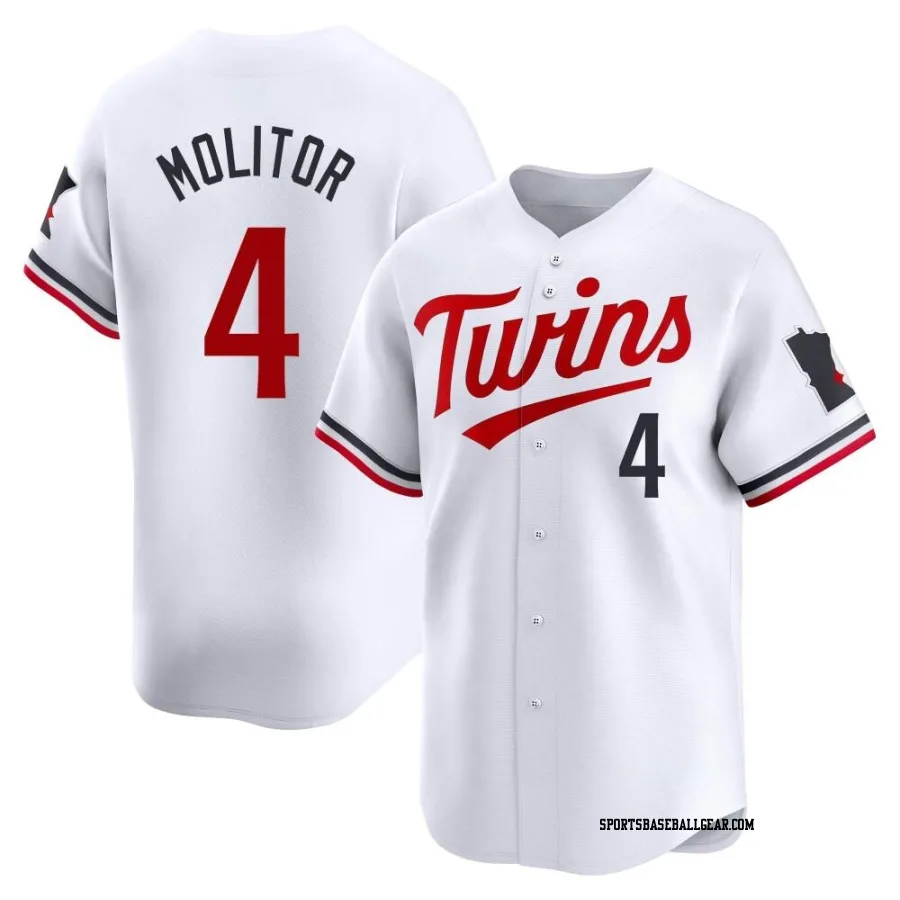 Paul Molitor Men's Minnesota Twins White Limited Home Jersey