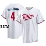 Paul Molitor Men's Minnesota Twins White Replica Home Jersey