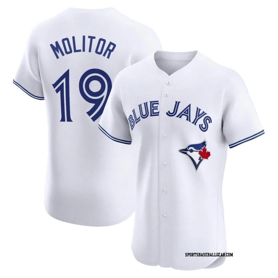 Paul Molitor Men's Toronto Blue Jays White Elite Home Jersey