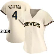 Paul Molitor Women's Milwaukee Brewers Cream Replica Home Jersey