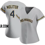 Paul Molitor Women's Milwaukee Brewers Gray Authentic Road Jersey