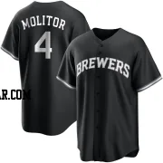 Paul Molitor Youth Milwaukee Brewers Black/White Replica Jersey