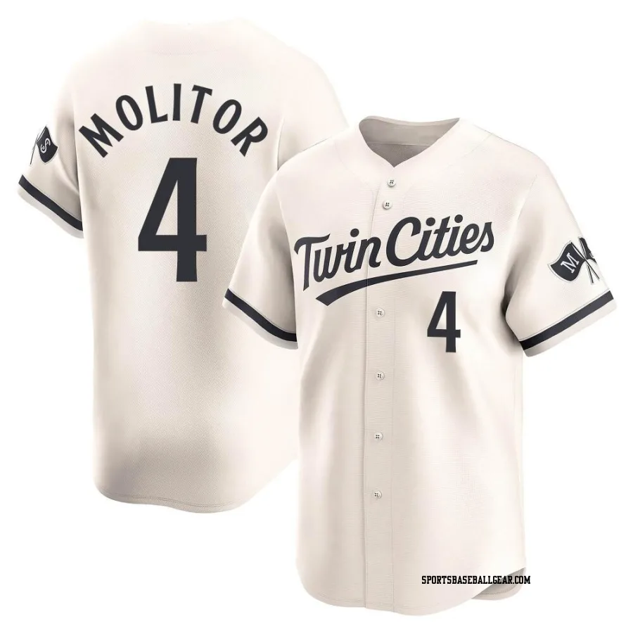 Paul Molitor Youth Minnesota Twins Cream Limited Alternate Jersey