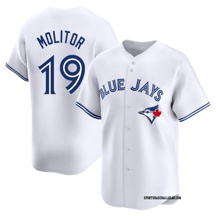 Paul Molitor Youth Toronto Blue Jays White Limited Home Jersey