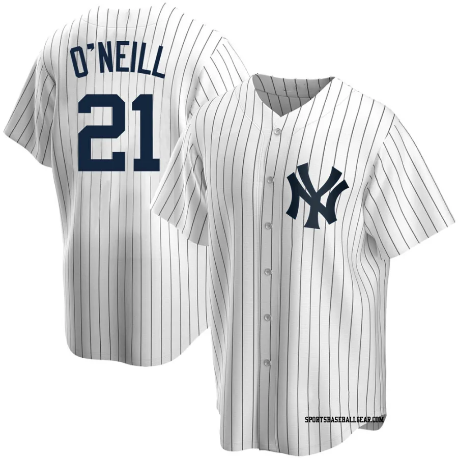 Paul O'Neill Men's New York Yankees White Replica Home Jersey