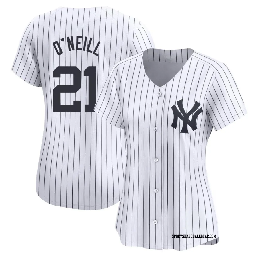 Paul O'Neill Women's New York Yankees White Limited Yankee Home Jersey