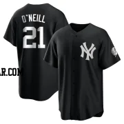 Paul O'Neill Youth New York Yankees Black/White Replica Jersey