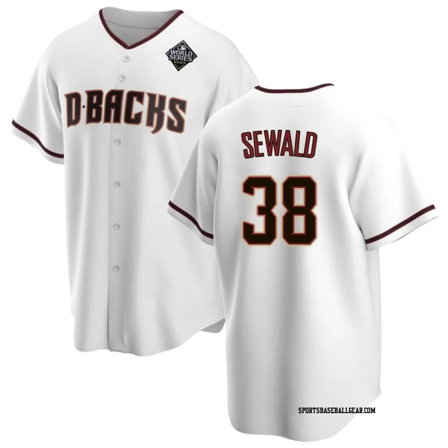 Paul Sewald Men's Arizona Diamondbacks White Replica Home 2023 World Series Jersey