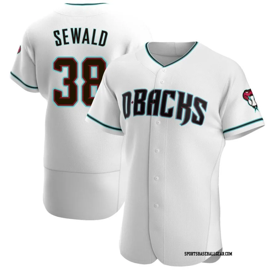 Paul Sewald Men's Arizona Diamondbacks White/Teal Authentic Alternate Jersey