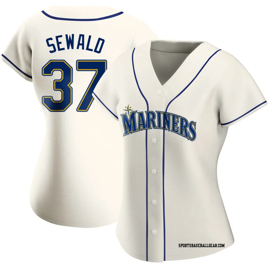 Paul Sewald Women's Seattle Mariners Cream Authentic Alternate Jersey