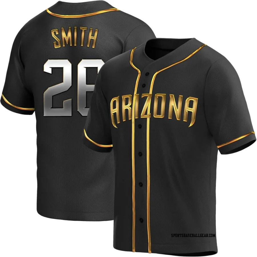 Pavin Smith Men's Arizona Diamondbacks Black Golden Replica Alternate Jersey