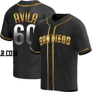 Pedro Avila Youth San Diego Padres Black Golden Replica Alternate Jersey