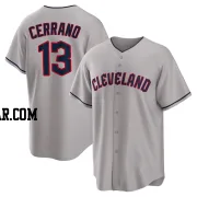 Pedro Cerrano Men's Cleveland Guardians Gray Replica Road Jersey