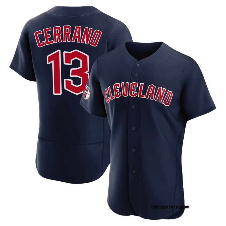 Pedro Cerrano Men's Cleveland Guardians Navy Authentic Alternate Jersey