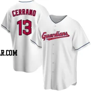 Pedro Cerrano Men's Cleveland Guardians White Replica Home Jersey