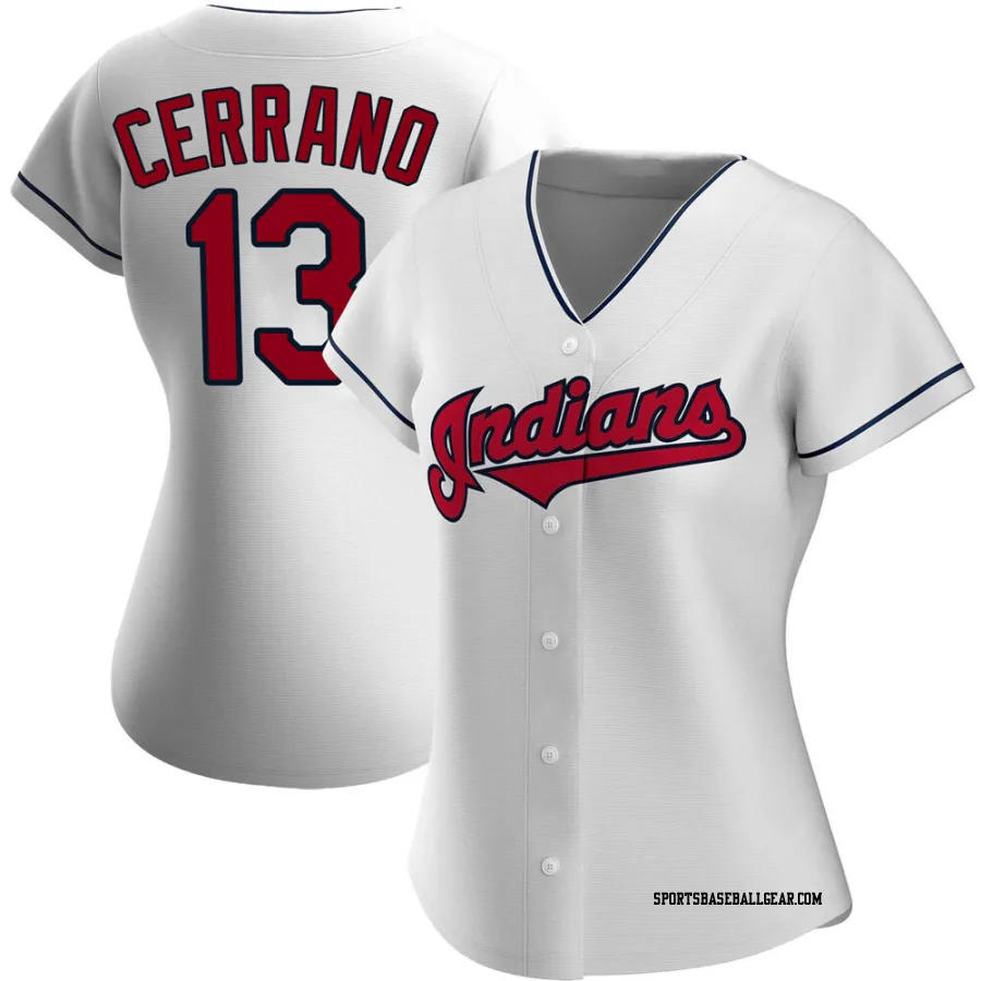 Pedro Cerrano Women's Cleveland Guardians White Authentic Home Jersey