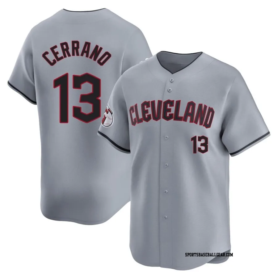 Pedro Cerrano Youth Cleveland Guardians Gray Limited Road Jersey