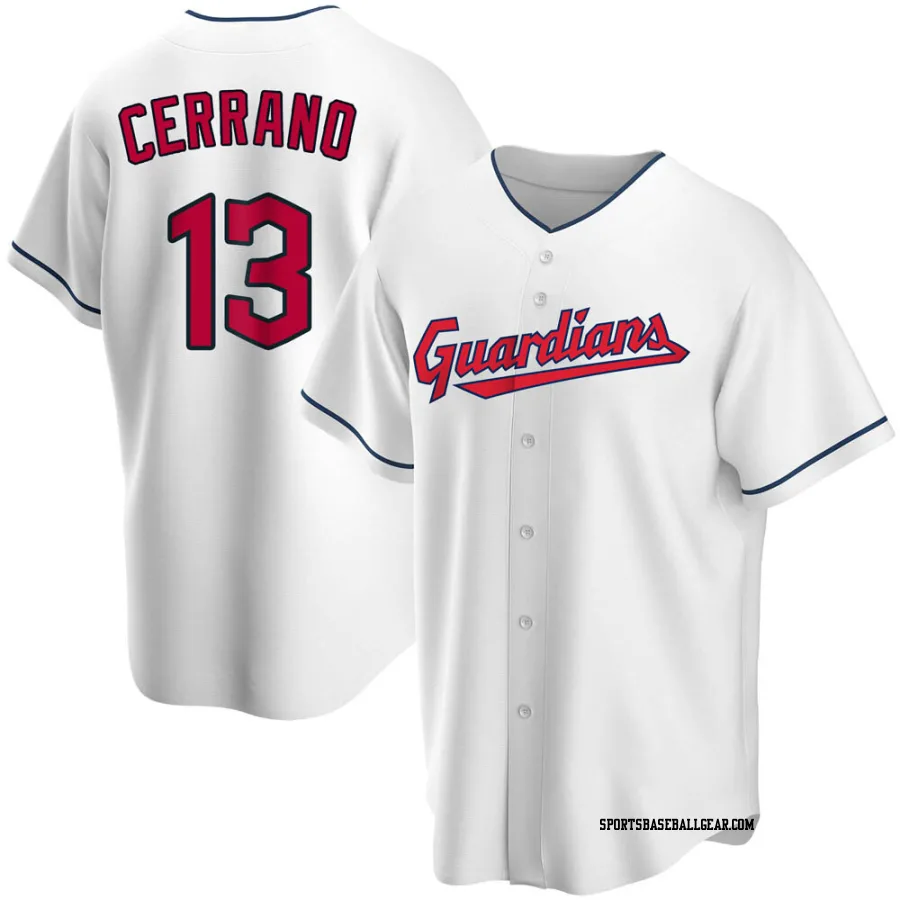 Pedro Cerrano Youth Cleveland Guardians White Replica Home Jersey