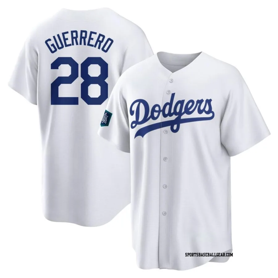 Pedro Guerrero Men's Los Angeles Dodgers White Replica 2024 World Tour Seoul Series Home Jersey