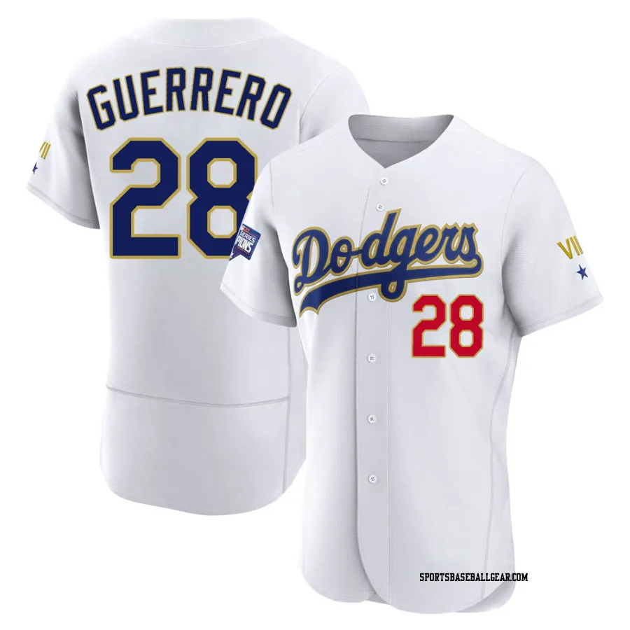 Pedro Guerrero Men's Los Angeles Dodgers White/Gold Authentic 2021 Gold Program Player Jersey