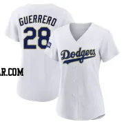 Pedro Guerrero Women's Los Angeles Dodgers White/Gold Authentic 2021 Gold Program Player Jersey